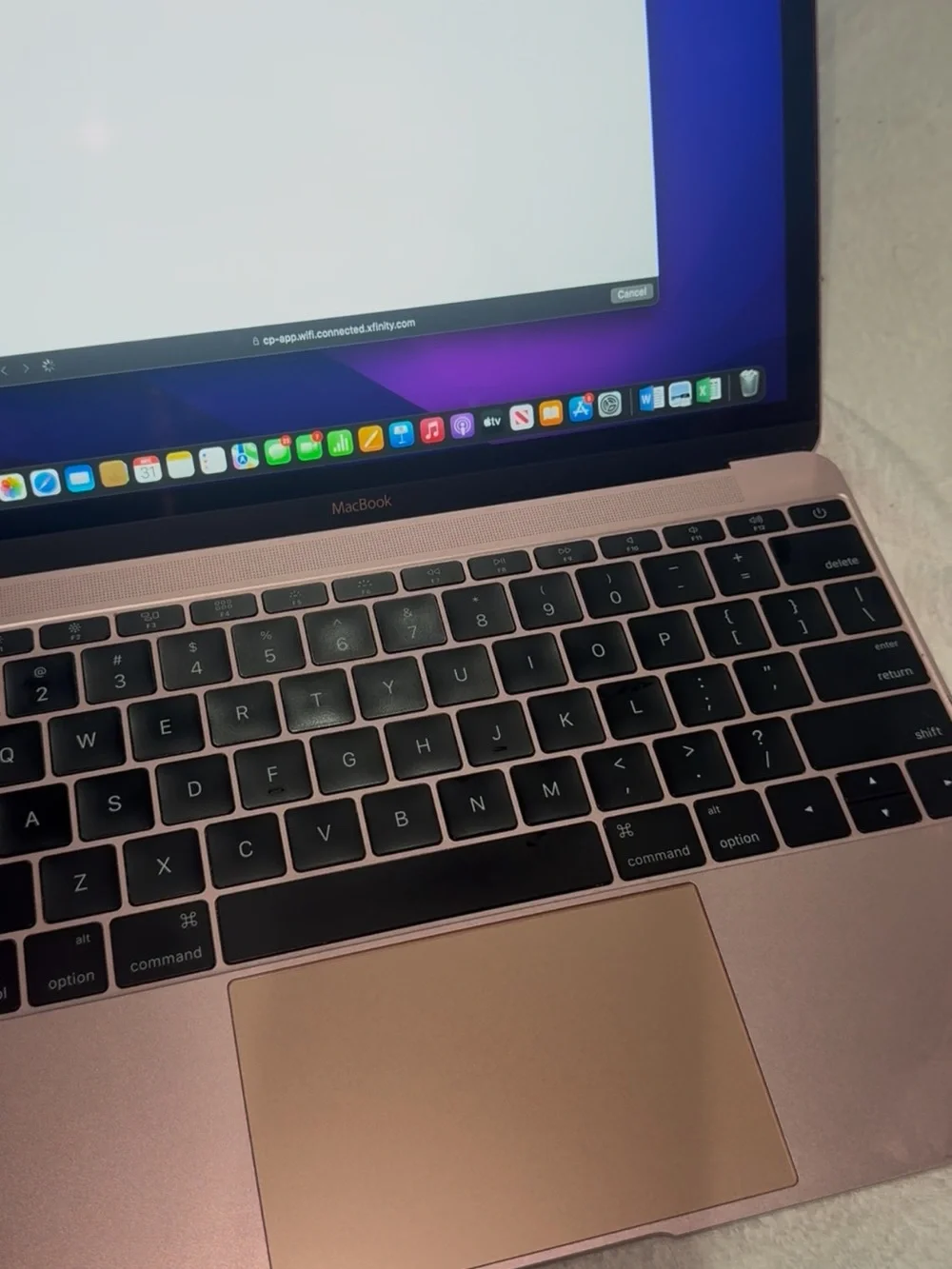 Apple MacBook in Rose Gold with Black Keyboard